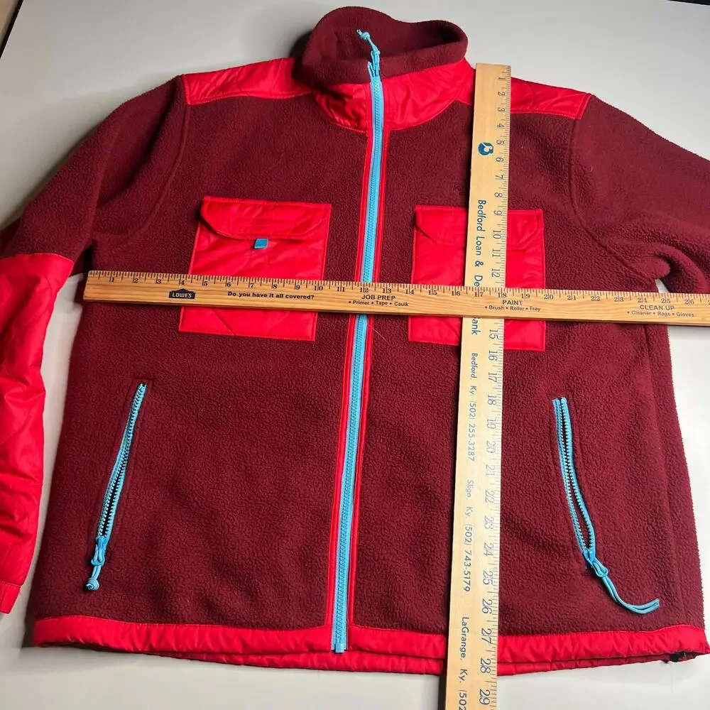 The North Face‎ Men’s Fleece Jacket Full Zip Red Burgundy Size L Outdoor
